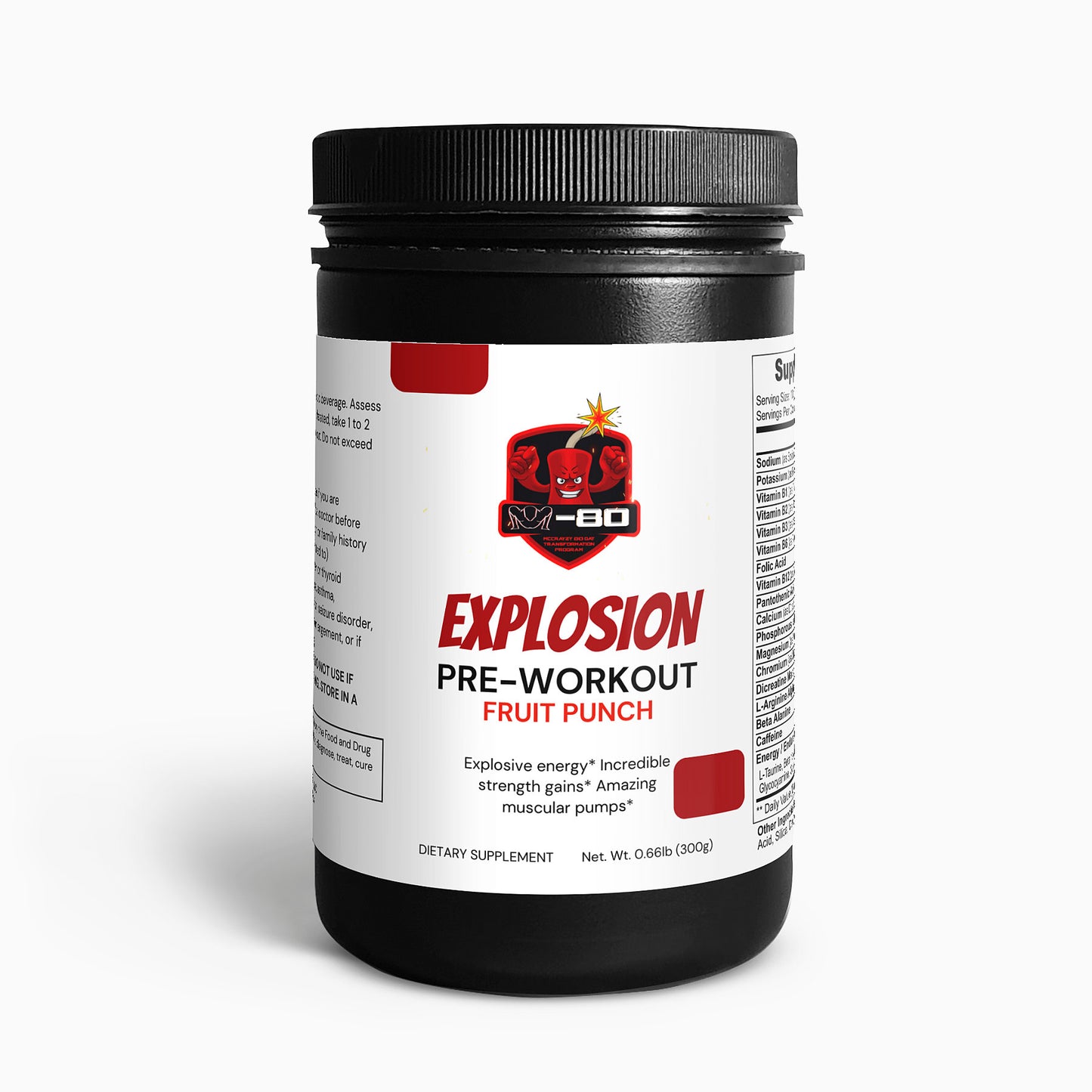 Explosion Nitric Shock Pre-Workout Powder (Fruit Punch)