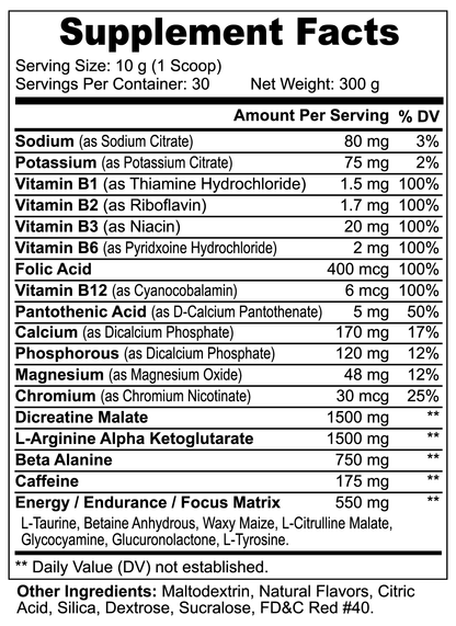 Explosion Nitric Shock Pre-Workout Powder (Fruit Punch)